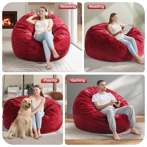 Image of Hobestluk Adults Bean Bag Chair 4FT Big BeanBag Chair Extra Large Oversized