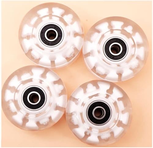 Miniatura 8 de Paquete de 8 ruedas de patinaje con luces de 2.283 x 1.260 in con rodamientos para patines cuádruples o accesorios para patinaje de doble fila o