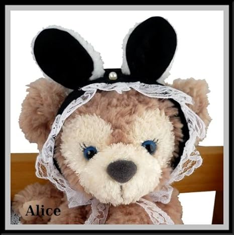 Amazon Co Jp テディベア通販アリス シェリーメイ コスチューム 不思議の国のアリス うさ耳ヘッド 黒 ポーチ用 おもちゃ