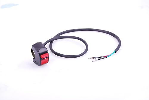 Miniatura 3 de color negro y rojo Kill Interruptor de encendidoapagado para ATV Motocicleta Scooter Dirt Bike w78" 22mm mango bar