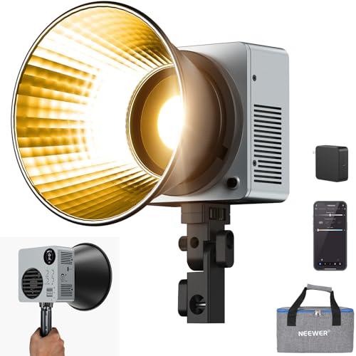 NEEWER HB80B 80W BepCg LEDrfICg APP/2.4G Px 25500lux/1m oCJ[ \ 2700K-6500K CRI95+ 13Ɩ 72Whobe[ 100W PD}[dt