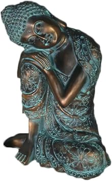 Buddha Statues Southeast Asia Style Resin Modern Art Monk Sculptures Vintage Sleeping Buddha Figurine Creative Oriental Style Crafts