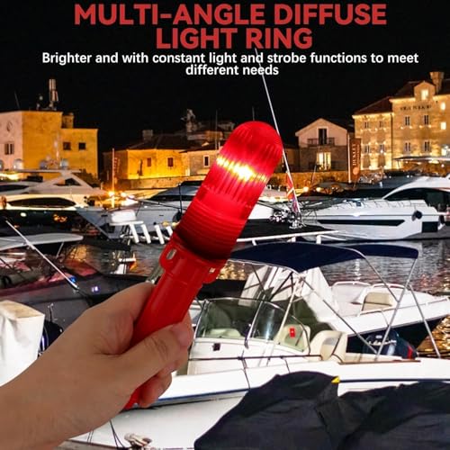 Caikieme 3 PCS Boat Flares, 2026 New Boat Flares Coast Guard Approved Marine, Waterproof Emergency Signals, Boating Safety Kit for Boating, Fishing Nets, Life Rafts & Buoys(Red)