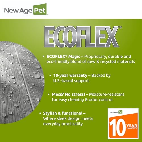Image of New Age Pet ECOFLEX 60 inch Wide X-Large Reptile Habitat, Mojave Lounge for Snakes, Tortoises & Lizards in Maple, Black & Grey, Easy Assembly, Sliding Glass Doors & Mesh Top