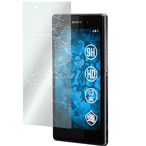 PhoneNatic 1 x Glas-Folie klar kompatibel mit Sony Xperia Z1 - Schutzglas für Xperia Z1