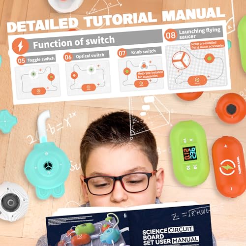 Science Kits for Kids - STEM Kits for Kids, Electronics Exploration Kit, Over 420 Projects, 35 Circuit Parts, STEM Educational Toy Gifts for Kids Boys Girls Ages 3 4 5 6 7 8 9 10 11 12 - Image 6