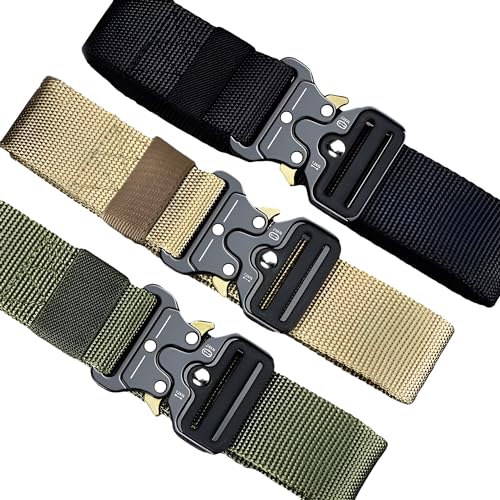 JacobsParts Quick Release Tactical Unisex Belt Heavy Duty Adustable Military Webbing Nylon,4