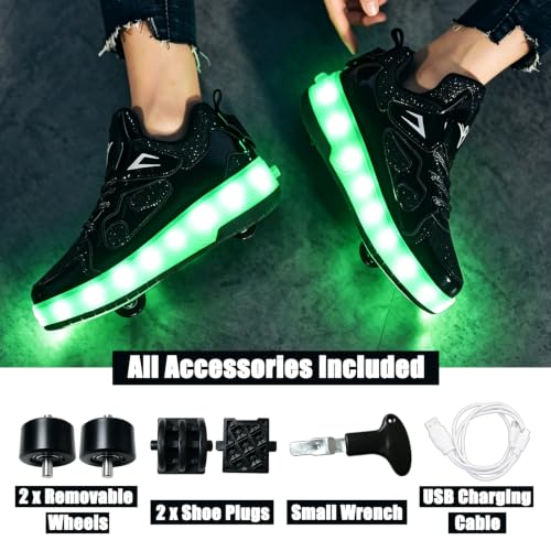 Image of Ylllu Kids LED Roller Skate Shoes with Wheel Light up Roller Shoes Gift for Girls Boys Children
