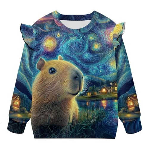 Toddler Girls Sweatshirts Size 1-8T Kids Graphic Long Sleeve Crew Neck Sweatshirts Shirt4