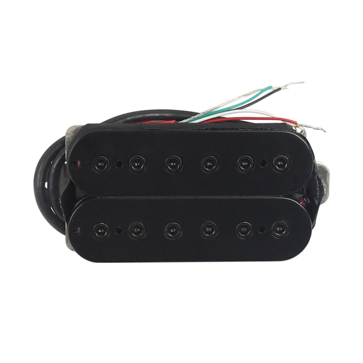 FLEOR Pastilla de cuello de guitarra eléctrica Alnik 5 y juego de pastillas de puente 15-16K Pastillas humbucking de doble bobina negras