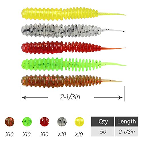 image for RUNCL Anchor Box - Straight Tail Worms, Swimbaits, Soft Fishing Lures 