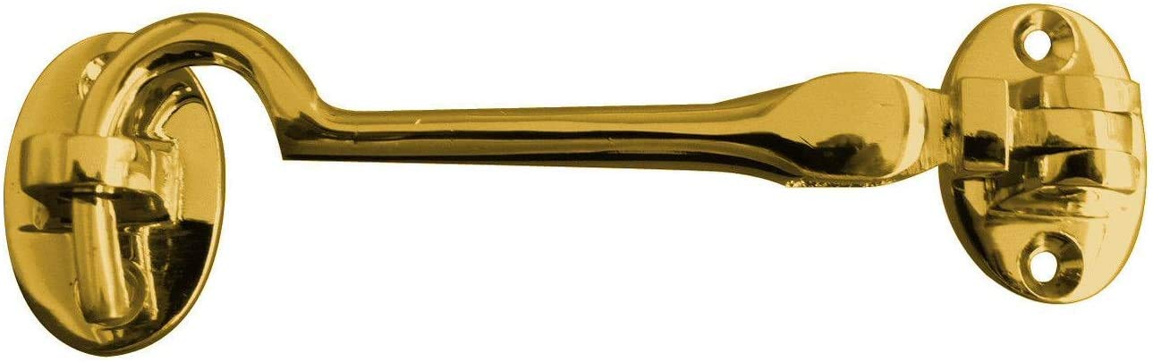 Frelan Hardware Frelan Jv110hpb Cabin Hooks Polished Brass 50Mm, Polished Brass (1Pack)