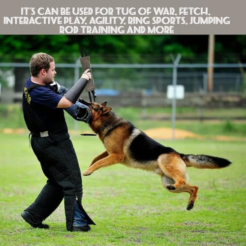 Wisebom 2 Pcs Beisswurst für Hunde 30cm Hundebiss Schlepper Spielzeug mit Handschlaufe zum Training Tauziehen und Zerrspiele Robustes Hundespielzeug Jute Beisswurst für Hunde Dog Training Zubehör
