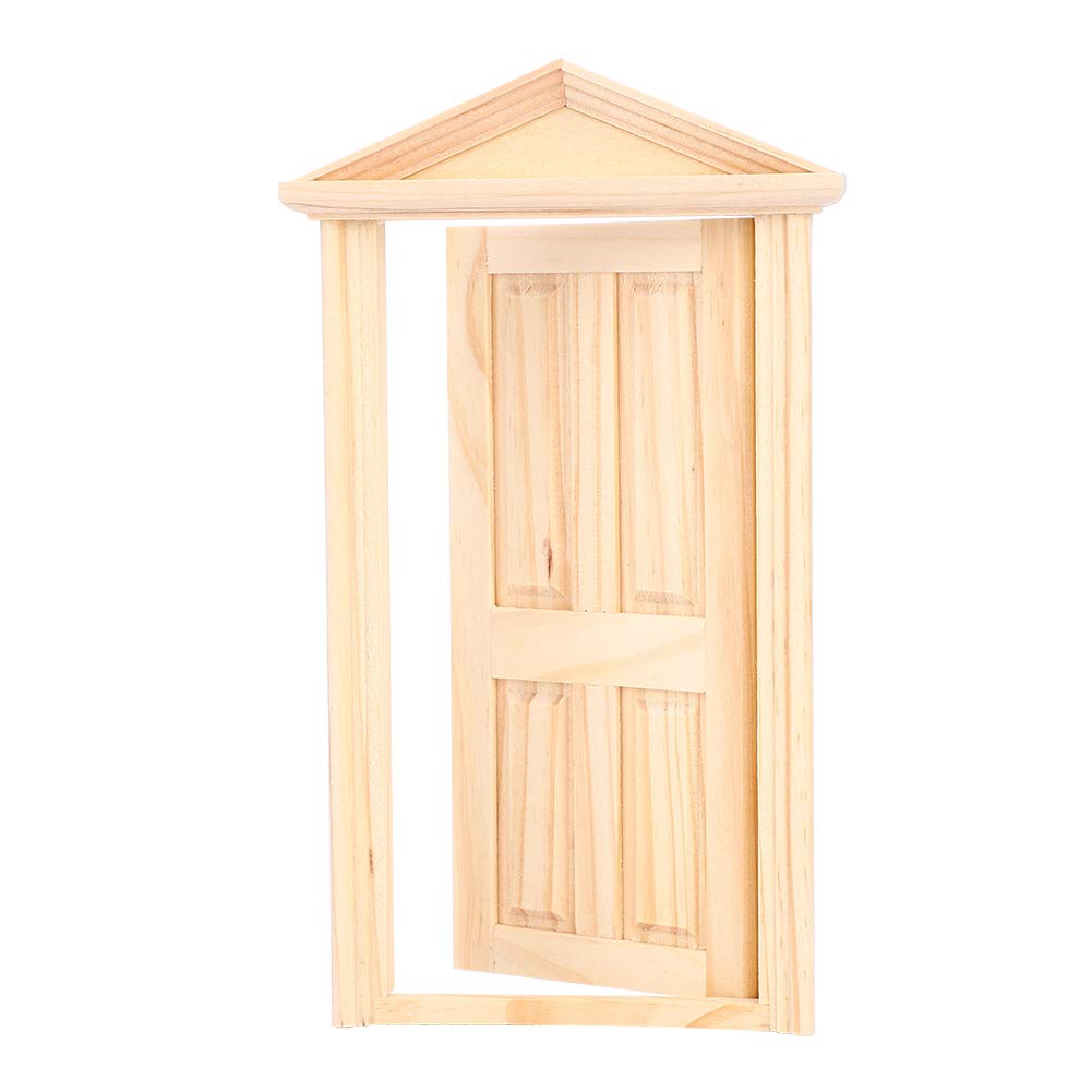 Miniature Wooden Door, Mini Wooden Door Doll House Accessories for Dollhouse Decoration for Kids Fairy Garden