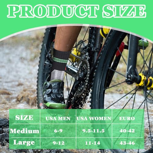 Jiuguva 4 Pairs Waterproof Socks for Men Women Unisex Breathable Outdoor Cycling Wading Running Hiking Skiing Socks2
