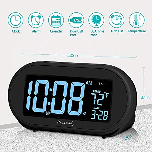 Dreamsky DS305 Alarm Clocks For Bedrooms thumb #6