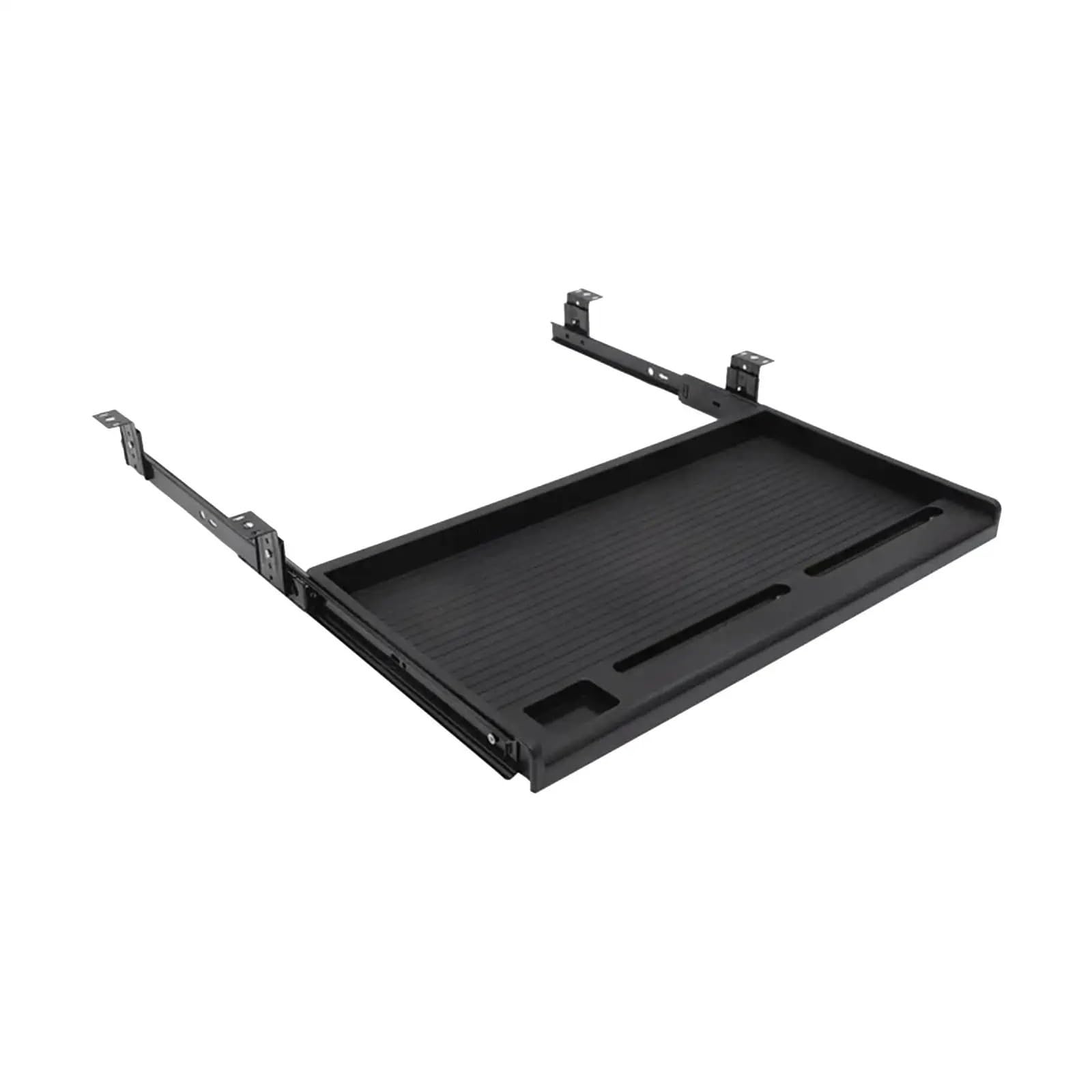 Sqqcreato Black Under Desk Keyboard Tray Under Desk Keyboard Tray Slide Out Heavy Duty Typing Drawer For Removable Computer(Black)