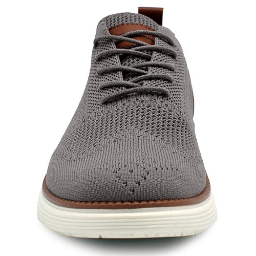 Image of AKADEMIKS Mens Olney Wingtip Knit Oxford, Sleek Breathable Dress Shoes