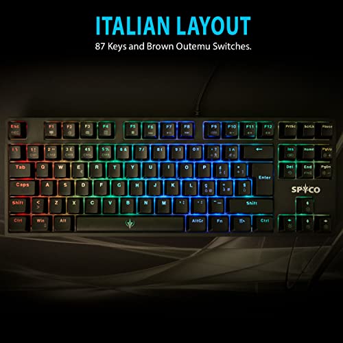Teclado Gamer Challenge KE-112 Italiano USB RGB miniatura 2