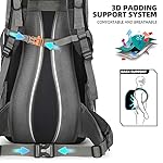 King'sGuard 70L Hiking Backpack with Rain Cover Lightweight Travel Backpack Waterproof Camping Backpack - Image 5