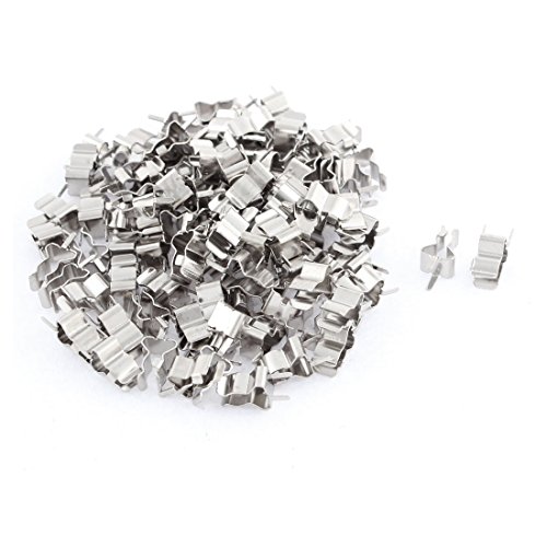 sourcing map 100Stk 5 x 20mm für Glas Keramikrohr schnell Schlag Sicherungshalter Klemme