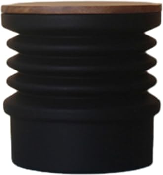 Silicone Coffee Grinder for Hopper Single Dose Bellows BlackWooden Lid