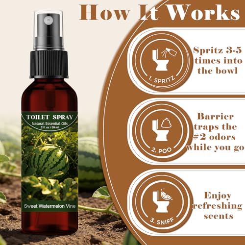 Image of 8 Pcs Toilet Spray Bathroom Odor Eliminator 2oz Air Freshener,Brown,Natural