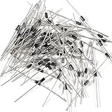 100 Stück 1N4007 Gleichrichterdiode, axiale elektronische Siliziumdioden, 1 A, 1000 V, elektronische Silizium-Türklingeldioden