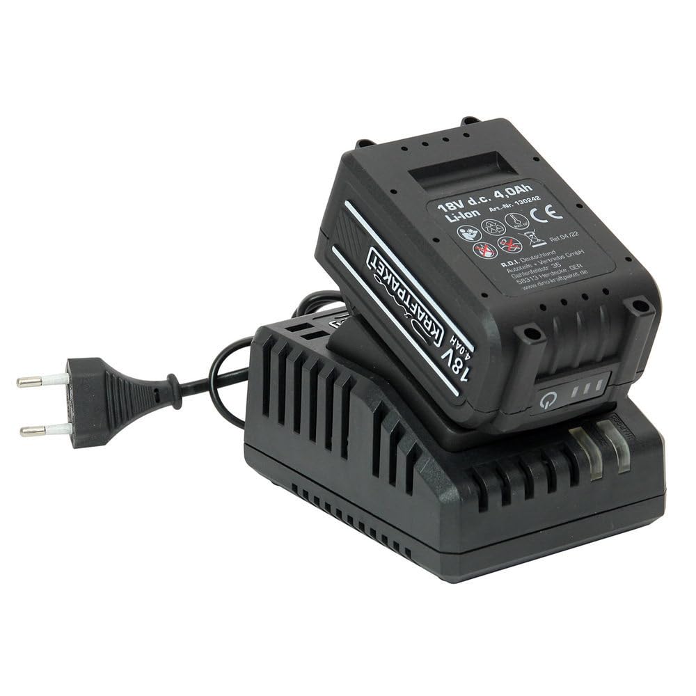 Dino KRAFTPAKET 18V Bürstenlose Akku Poliermaschine für Auto mit 125mm + 150mm Stützteller im Set mit 2 x 4Ah Akku und Ladegerät, Motor bürstenlos (Brushless Akkupoliermaschine)