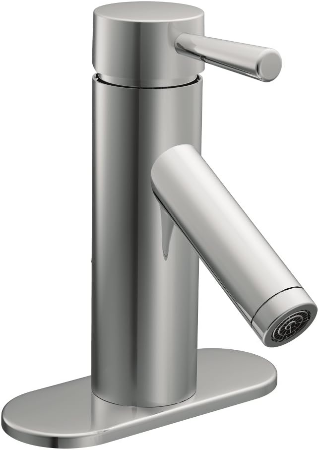 Moen 6100 Level One-Handle Low Arc Bathroom Faucet, Chrome