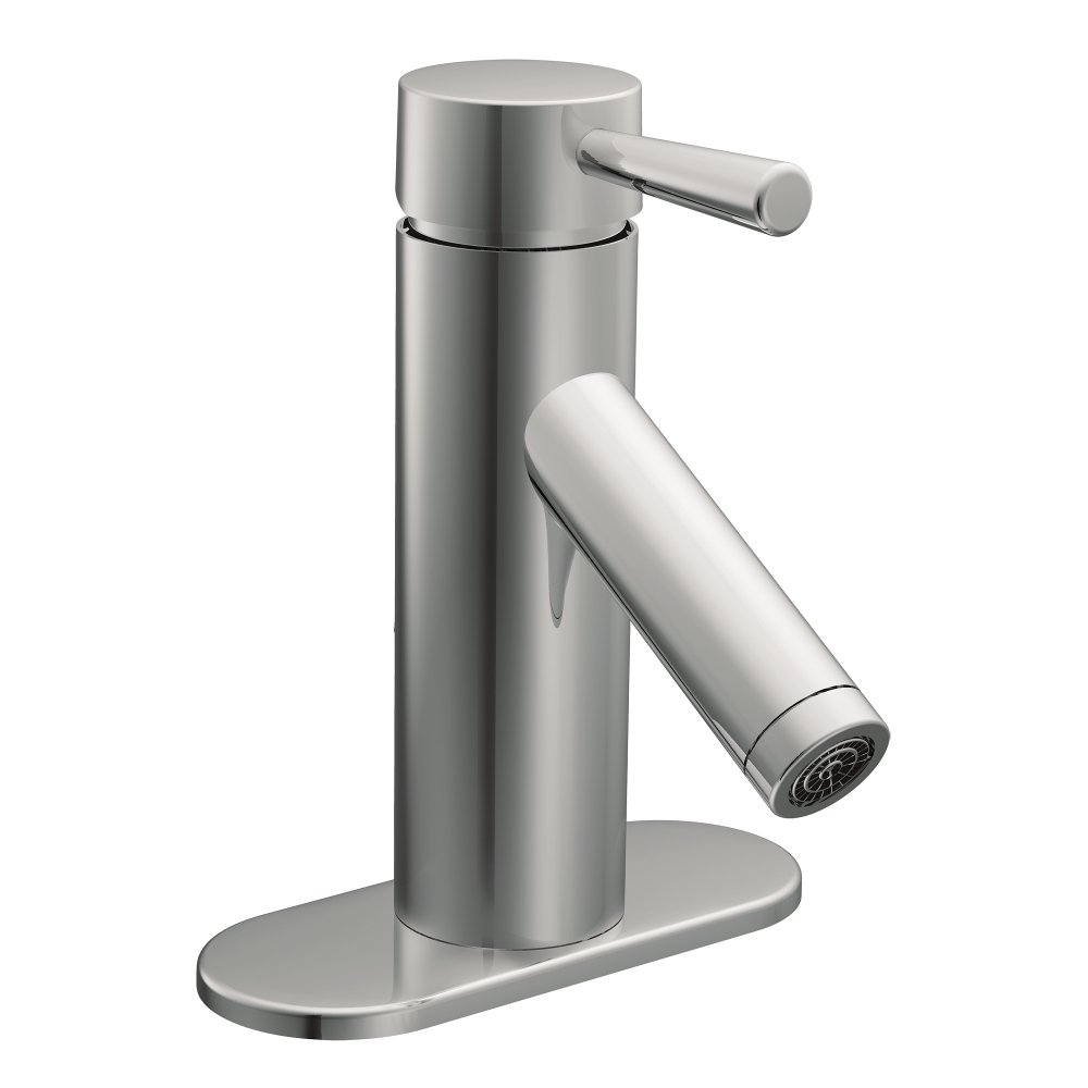 Moen 6100 Level One-Handle Low Arc Bathroom Faucet, Chrome