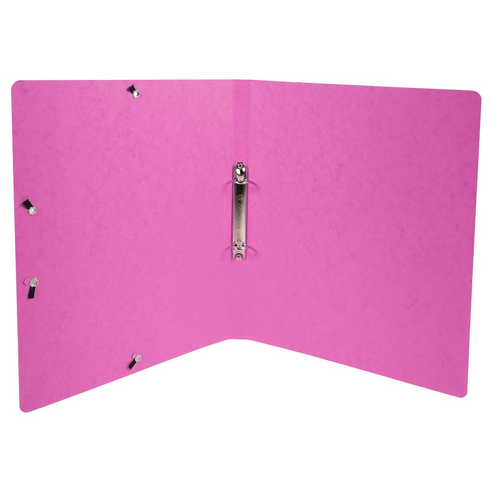 Exacompta - 54829E - Conf. da 20 Raccoglitori in Cartoncino Lustré Lucido 600 g/mq Iderama - Chiusura con Elastici Angolari - 2 Anelli Tondi 15 mm - F.to Esterno 25x32 cm per A4 - 10 Col. Assortiti