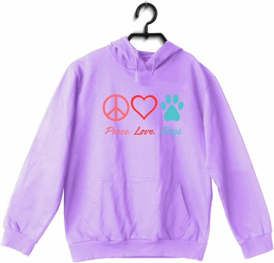 QuirkipediaPeace. Love.Dogs Dogs Tshirts, Hooded Sweatshirts Lavender