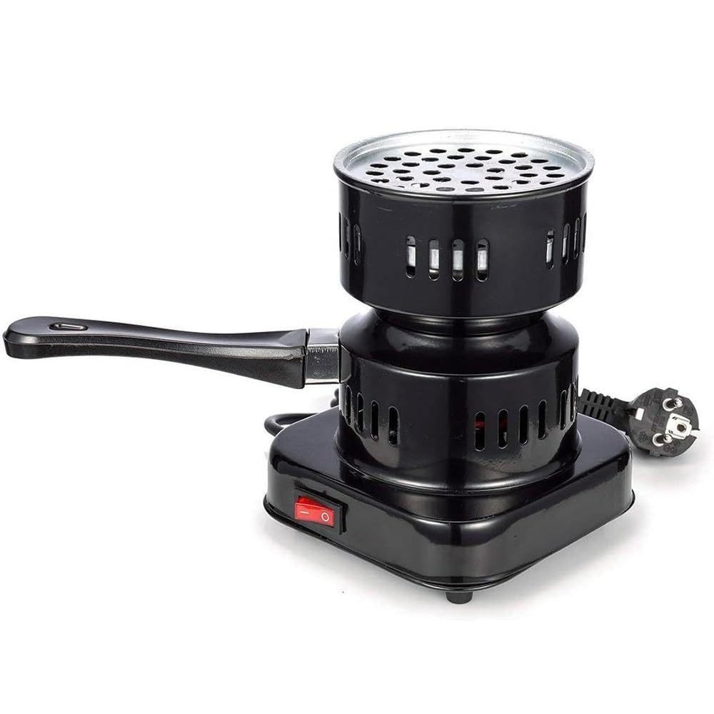 Allume-charbon électrique pour chicha - 500 W - Barbecue à charbon électrique avec long câble et poignée - Brûleur à charbon - Accessoires électriques - Cadeau d'allumage