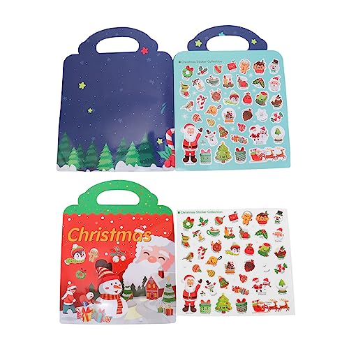 TOYANDONA Libro di adesivi di Natale stickers per bambini libri con adesivi per bambini adesivi natività per bambini libro di adesivi per bambini libro di adesivi natalizi adesivi per gioch