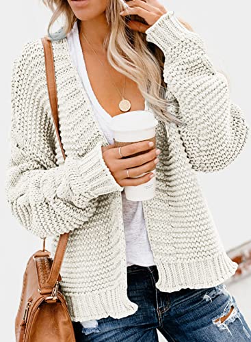 Dokotoo Womens Open Front Long Sleeve Chunky Knit Cardigan Sweaters Loose Outwear Coat2