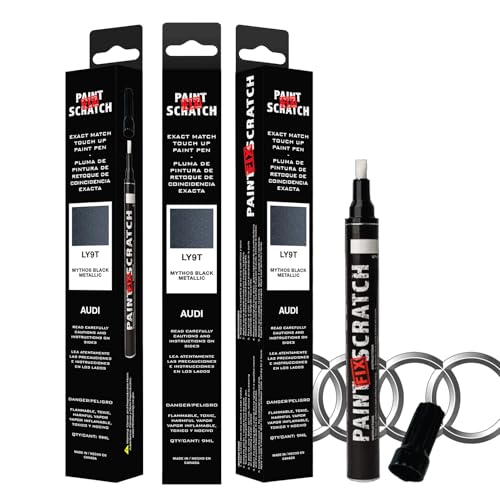 Image of Paint Scratch Fix Touch Up Paint Pen & Car Scratch Remover for Audi (Mythos Black Metalic LY9T) - Exact OEM Color Match, Easy Application, Professional Auto Paint Repair for Scratches, Stone Chips & Keyed Marks (AUDI - Mythos Black Metallic - LY9T)