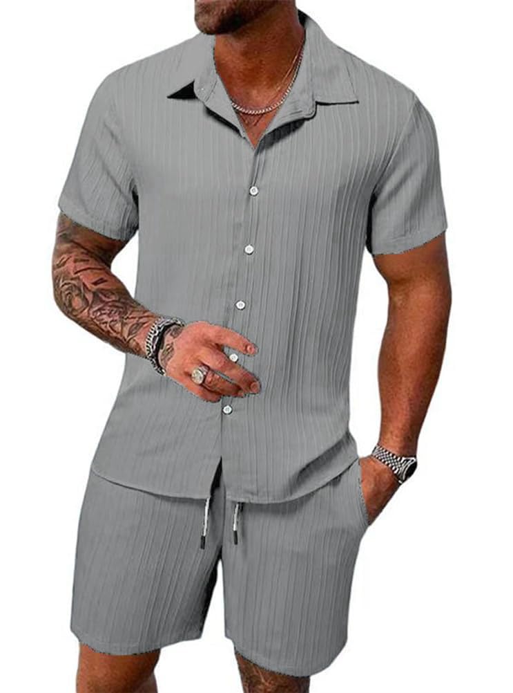 Ensemble Jogging Homme Manches Courtes Ensembles Survetement Chemise et Shorts Tenue de Sport D'été Activewear Outfits