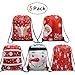 Produktbild Geschenktüten Weihnachten Turnbeutel Partyzubehör Geschenktaschen 5 Stück Geschenkverpackung Säckerl Mitgebsel Beutal für Kinder Weihnachten Dekoration
