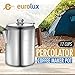 Eurolux Percolator Coffee Maker Pot - 12 Cups | Durable Stainless Steel Material | Brew Coffee On Fire, Grill or Stovetop | No Electricity, No Bad Plastic Taste | Ideal for Home, Camping & Travel