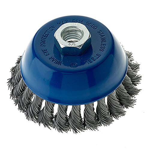 Image of Mercer Industries 189060 - 4 inch x 5 /8 inch-11 Knot Cup Brush, .020 Stainless Steel Wire