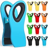 Jetmore 12 Pack Chip Clips Bag Clips, Magnetic Bag Clip for Food Storage Heavy Duty, Plastic Food Clip for Chips, Snack, Kitchen, Refrigerator, Garden, Sewing, Fabric, Clothes Pins