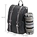 CALIFORNIA PICNIC Picnic Backpack for 4 | All-in-One Portable Picnic Bag with Complete Cutlery Set, Stainless Steel S/P Shakers, Picnic Blanket Waterproof Extra Large, Cooler Bag for Camping