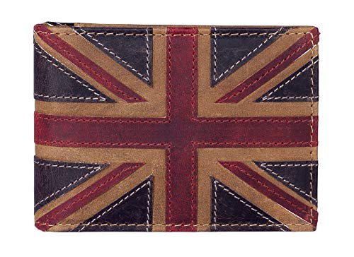Porte-cartes en cuir Union Jack Mala Leather pour vos voyages et sorties urbaines