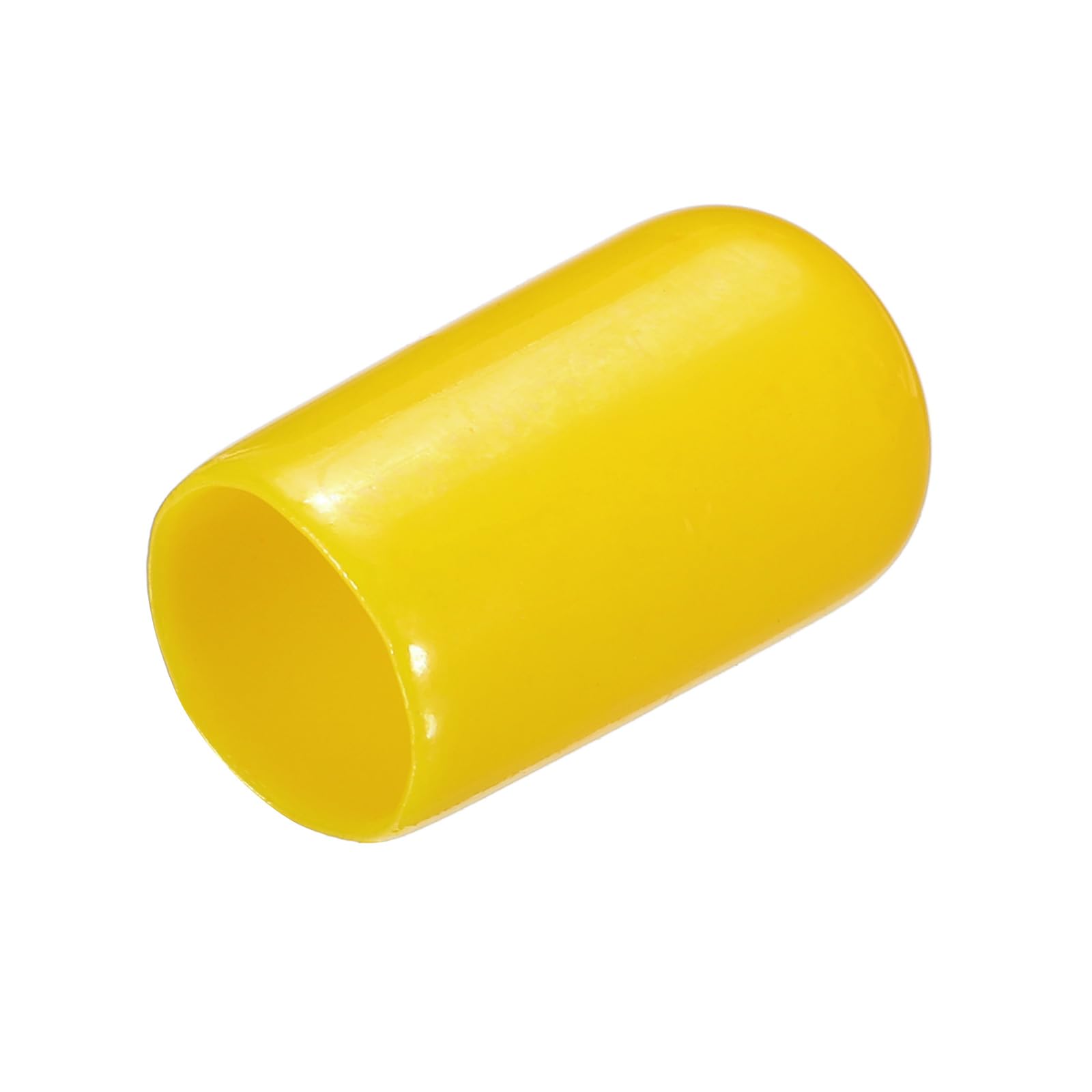 uxcell 20pcs Rubber End Caps 10mm(3/8") ID Vinyl PVC Round Tube Bolt Cap Cover Screw Thread Protectors Yellow