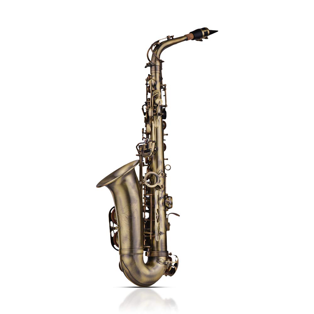 Jeffergarden Kit per Studenti Principianti di Sassofono Contralto, Strumento a Fiato in Ottone con Custodia Imbottita, Ideale per gli Appassionati di Musica Jazz e Classica