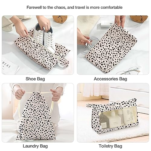 8 Set Packing Cubes for Suitcases, Packing Cube with Shoe, Cosmetics, Clothing, and Accessories Bags Packing Cubes for Travel Luggage Organizer(Leopard) - Image 5