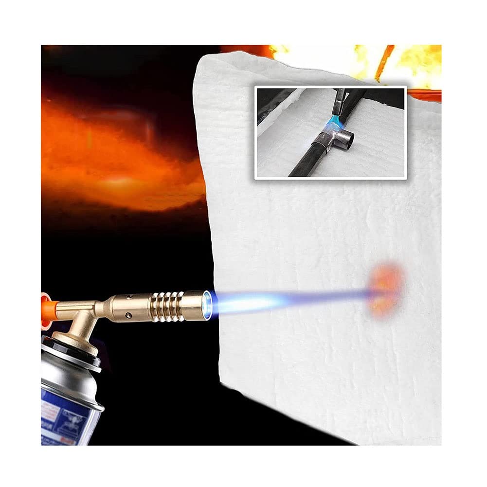 Manta Aislante De Fibra Cerámica Aislamiento Ignífugo De Alta Densidad 2400F/1315C para Fraguas, Chimeneas, Hornos, Estufas, Hornos, Lavavajillas (Color : White, Tamaño : 61x180cm)