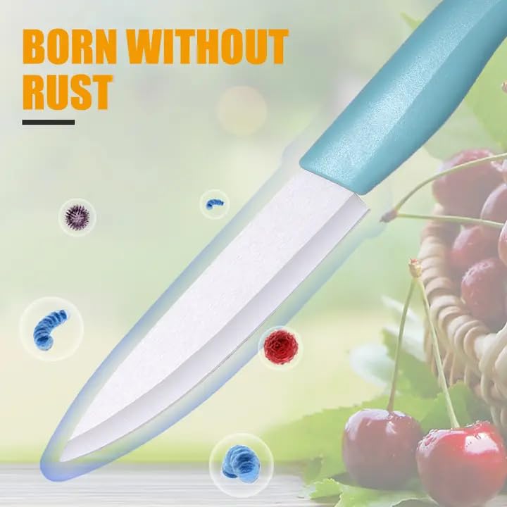 Image of Ceramic Chef Knife - Professional Ceramic Kitchen Knives for Fruits & Vegetables (5IN)