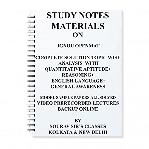 Study Materials For Ignou Openmat Pack Of 4 Books For 2024 Complete Solution Topic Wise Analysis With Quantitative Aptitude+ Reasoning + English Language Previous Year Solution (Spiral)